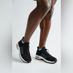 Mishansha Black and Blue Sneakers